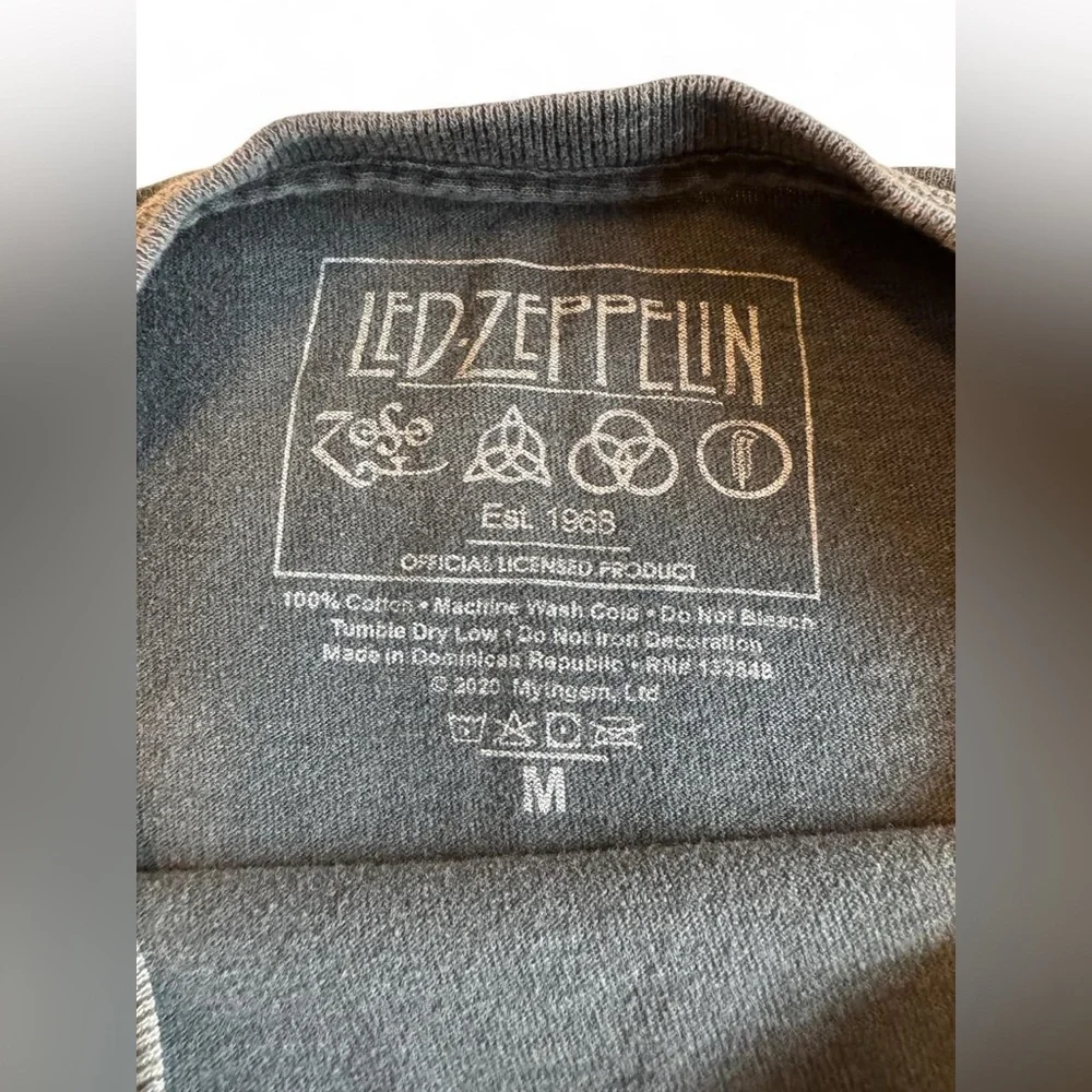 Led Zeppelin U.S. Tour 1975 Graphic Tee - Vintage style Washed Rock Band T-Shirt
